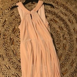 Blush Velvet Midi Dress